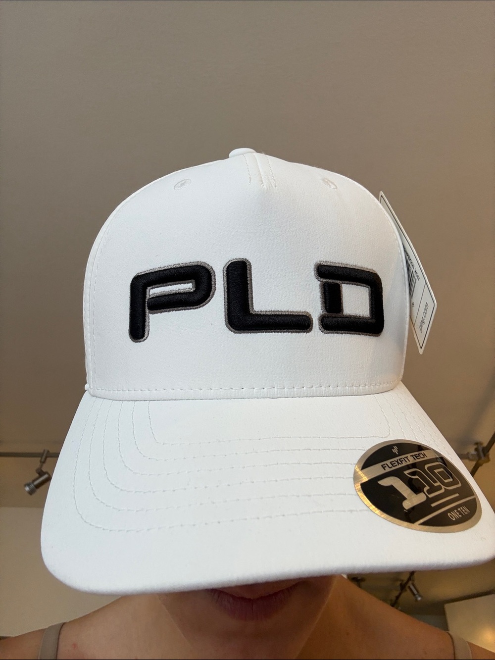 PING White Baseball Cap with Blue, Green & Red Accents